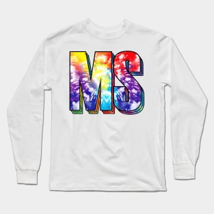 MISSISSIPPI state MS tie dye colorful Long Sleeve T-Shirt